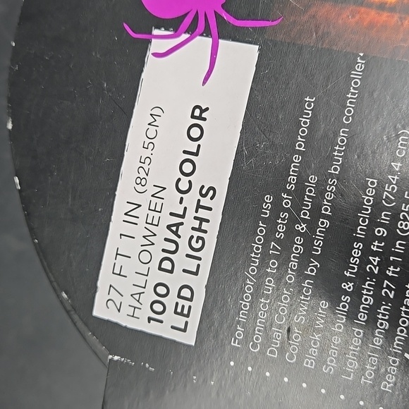 NEW Purple Party Lights String Lights Halloween Dorm Decoration Bundle (4) - Picture 3 of 9